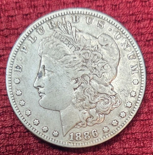 1886 S Morgan Silver Dollar $1 VF Extra Fine Semi-Key Date San Francisco