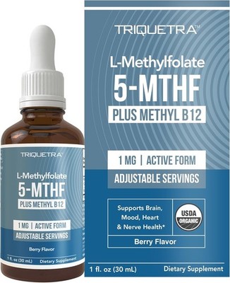 Organic Methyl Folate 1000 Mcg + Methyl B12 Cofactor (300 Servings)   Metabolica