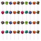 50PCS Windmill Party Toys Children Pinwheels Toy Rainbow Spinners Yard