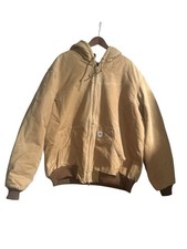 CARHARTT FLANNEL-LINED ACTIVE JAC J140 LOOSE FIT FIRM DUCK MENS XLT