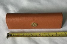 Pre-Owned ORANGE SMALL LEATHER TORY BURCH AUTHENTIC EYEGLASSES CASE  BAG