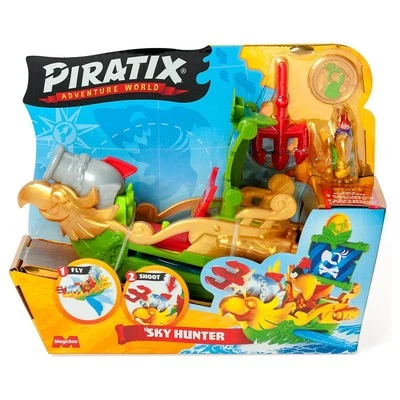 Magic Box Piratix Adventure World - Golden Treasure Sky Hunter Toy Figures New