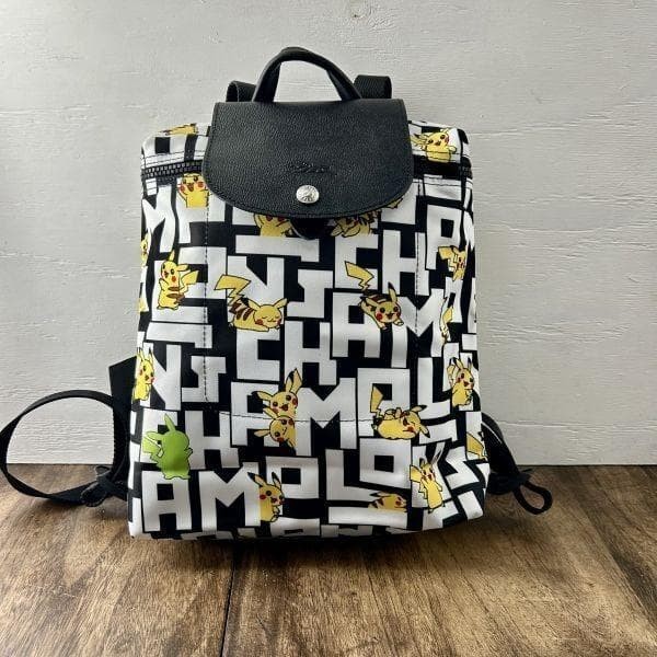 Longchamp Le Pliage Pokémon Collection Pikachu Backpack White