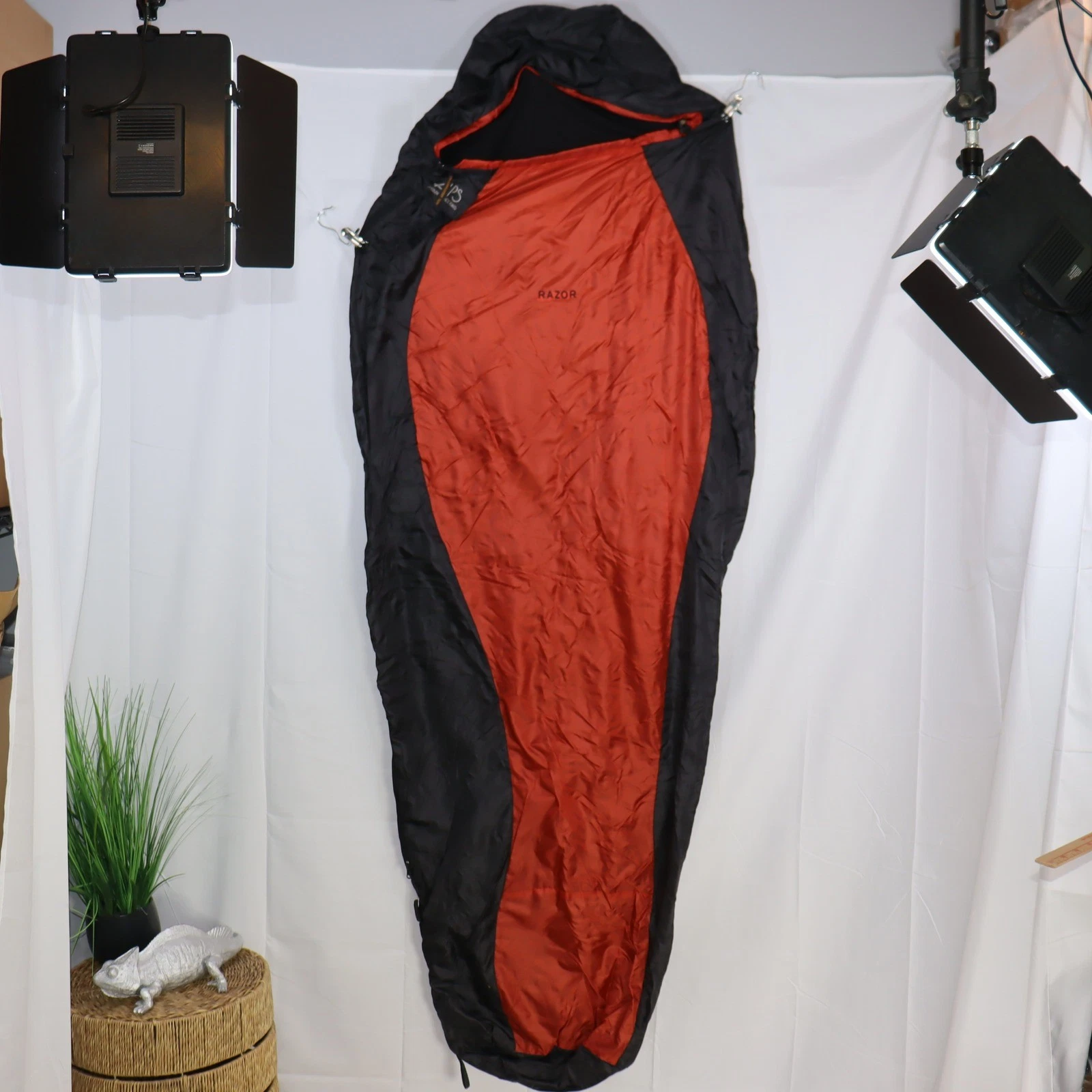 ALPS Mountaineering Razor Sleeping Bag 32x80 Black Red Unisex Mummy Camping