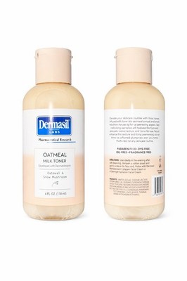 Dermasil Labs Oatmeal Snow Mushroom Milk Toner 4 fl oz Paraben-Free Oil-Free