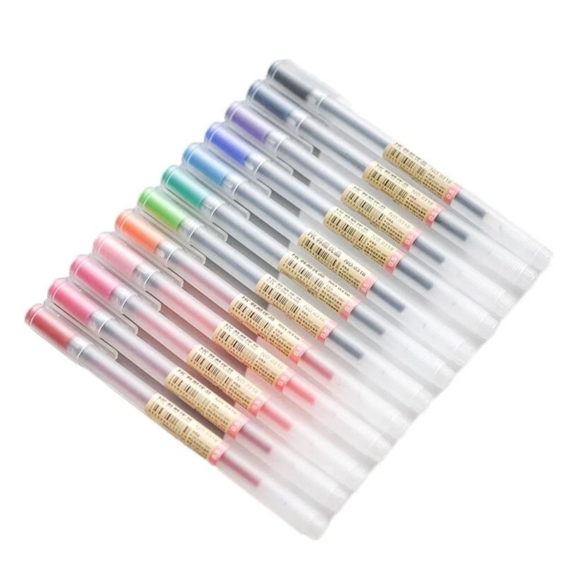 12 Pcs lot Gel Pen 0.5mm Colour Ink Pen Maker Pen School Marker
