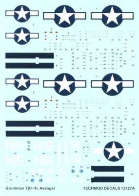 Techmod Decals 1/72 GRUMMAN TBF-1C AVENGER Torpedo Bomber | eBay