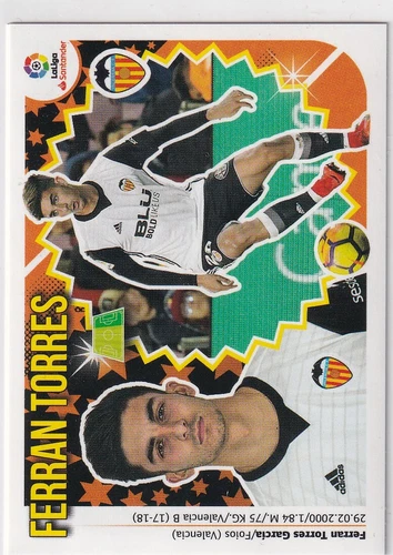 Panini 2018 LaLiga No. 14B Ferran Torres Rookie Sticker