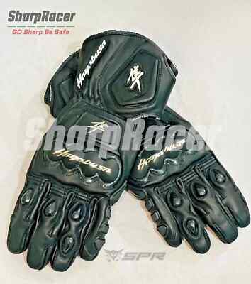Suzuki Hayabusa Motorcycle Motorbike Racing Leather Gloves Race Gants Guantes