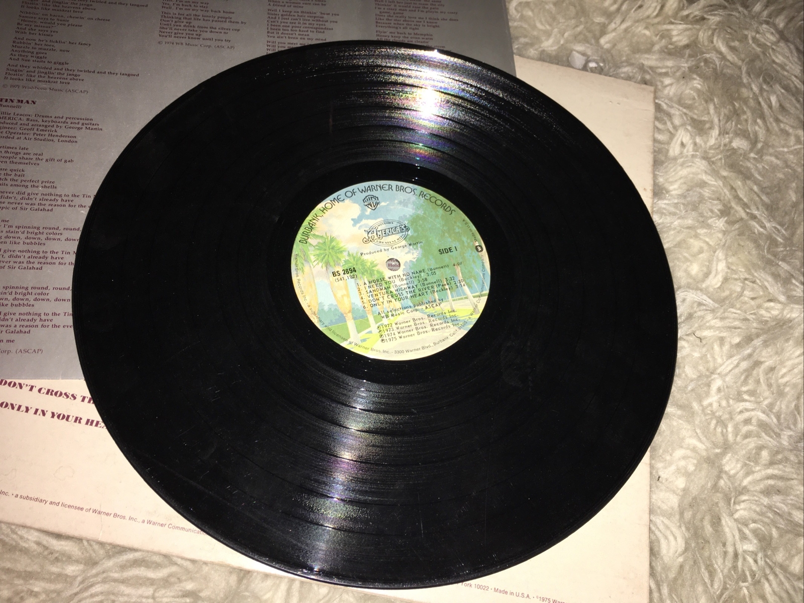 AMERICA History Greatest Hits BS2894 LP Vinyl Vintage Record 1975 12
