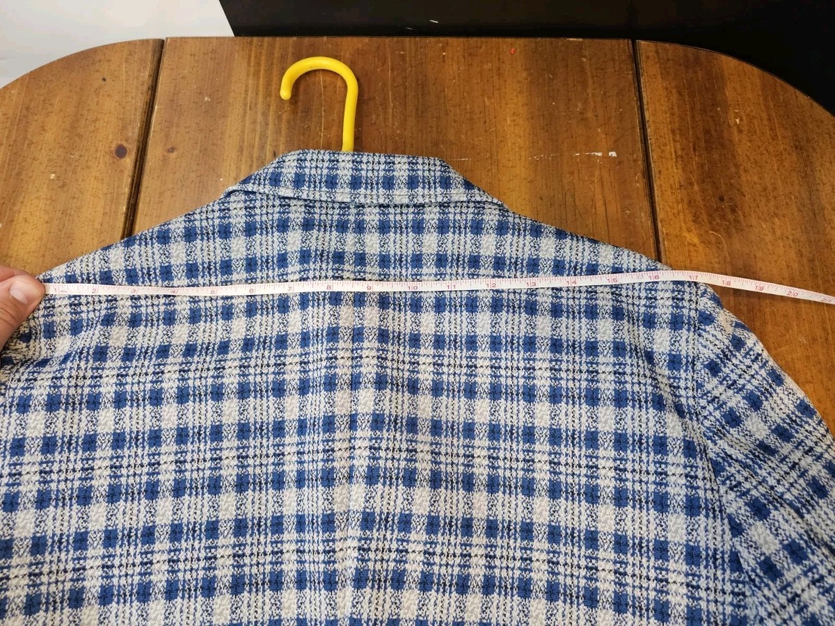 Vtg 60/70s Kmart Double Knit Plaid Poly Blazer Mens 38R,+vtg Vtg 60/70s Kmart Double Knit Plaid Poly Blazer Mens 38R,+vtg