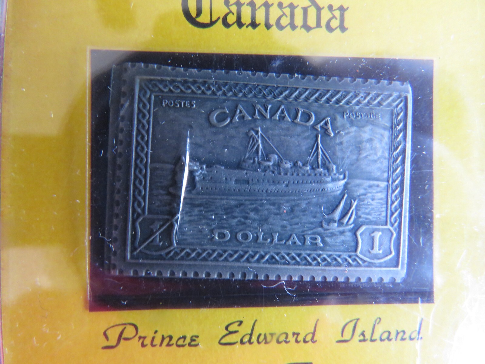 Canada .999 Pure Silver Stamp "...Train Ferry" 1 Dollar Styled by
