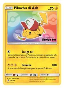 Carta Rara Pokemon Pikachu Di Ash Scelgo Te Card Collezione Con Codice Qr 3ds Ebay