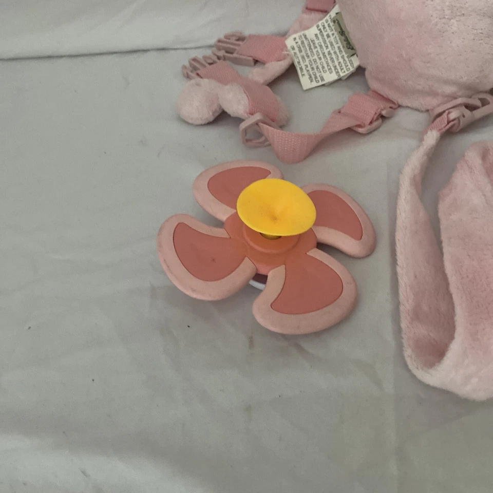 Lote de 2 Arnés Eddie Bauer 2 en 1 Seguridad Infantil Rosa Perro 12" Peluche y Juguete Foto 2 de 4