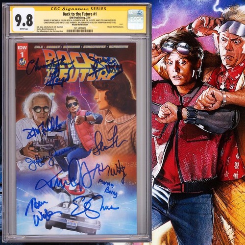 CGC 9.8 SS Back to the Future #1 Variant signed by Fox, Shue, Lloyd, Thompson +5