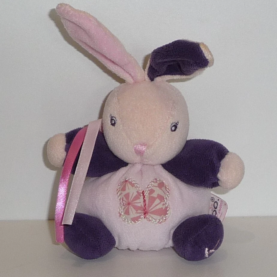 Doudou Lapin Kaloo - Collection 2013 - Petit modèle - Rose mauve