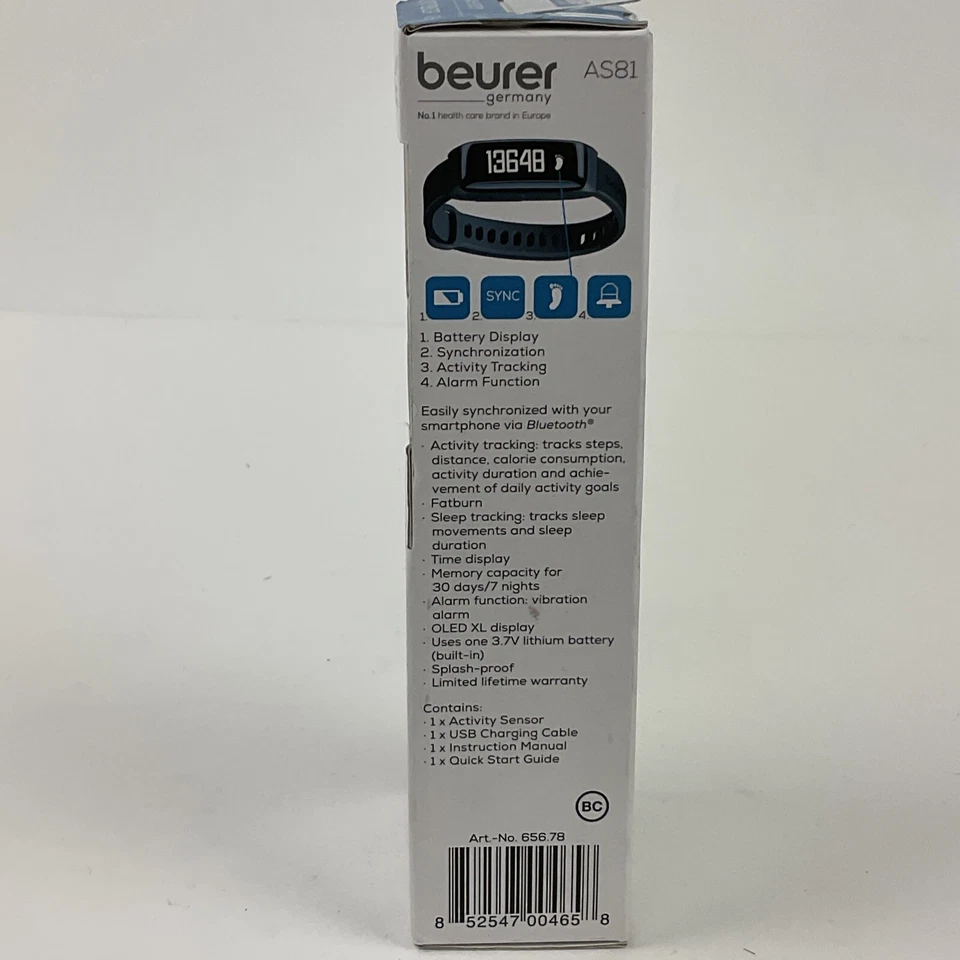 Sensor de actividad inteligente Beurer AS81 Bluetooth rastreador de actividad física Foto 3 de 4