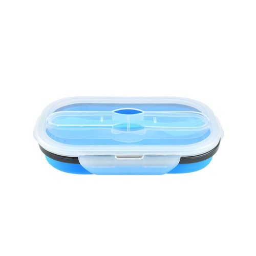 Aramox Faltbare Lunchbox Aus Silikon – Lebensmittelqualität, Ca. 20,5x13,5 Cm, Für Mikrowelle & Spülmaschine