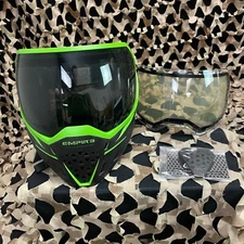 NEW Empire EVS Paintball Mask-SE Black/Lime Green w/ Ninja & Clear Lenses(21733)