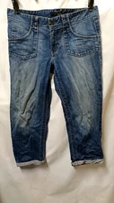 Calvin Klein Denim Capris Jeans Womens Size 8 Folded Cuff 5 Pocket Y2K
