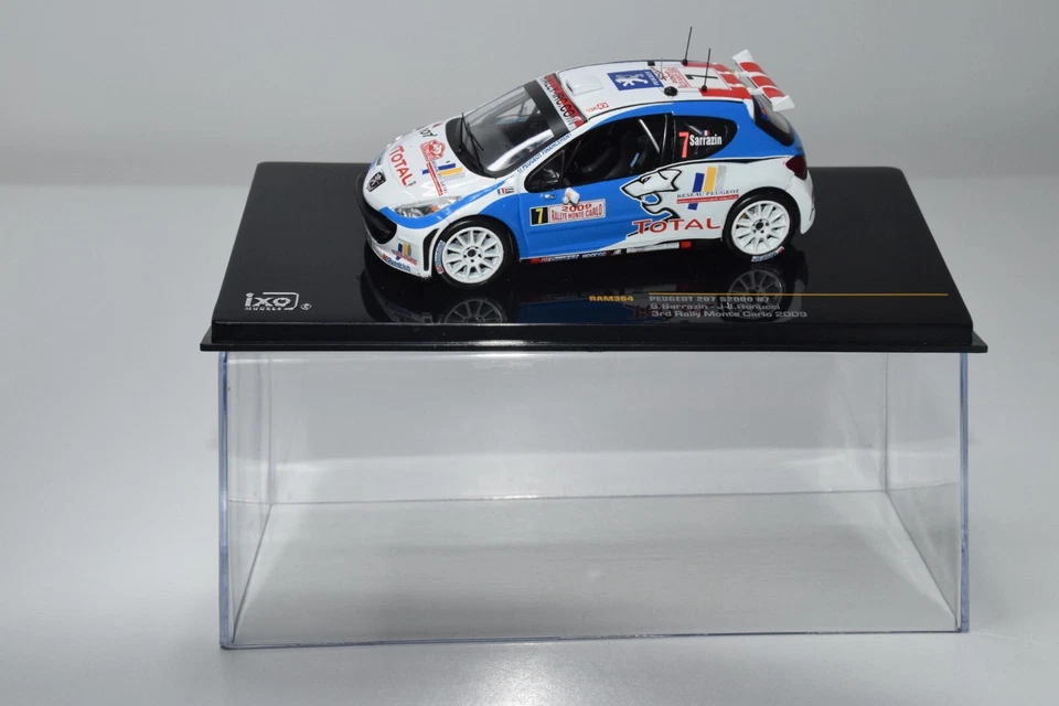 B25 1:43 IXO RAM364 PEUGEOT 207 S2000 #7 3ER RALLY MONTE CARLO 2009 SARRAZIN SIN USAR, EN CAJA Foto 2 de 4
