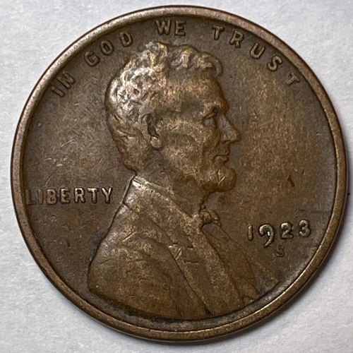 1923-S Lincoln Wheat Cent Extremely Fine XF Coin #8864