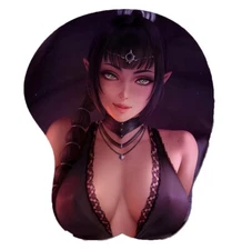 Anime Baldur's Gate 3 Shadowheart 3D Oppai Boob Mouse Pad Wrist Rest Gift
