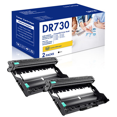 2PK DR730 Drum Compatible With Brother MFC-L2710DW L2750DW DCP-L2550DW TN760