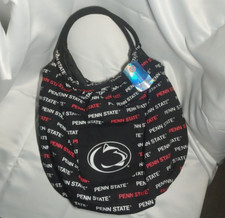 Officially Licensed Penn State Black Canvas Bag with Pink and White Letters NWT