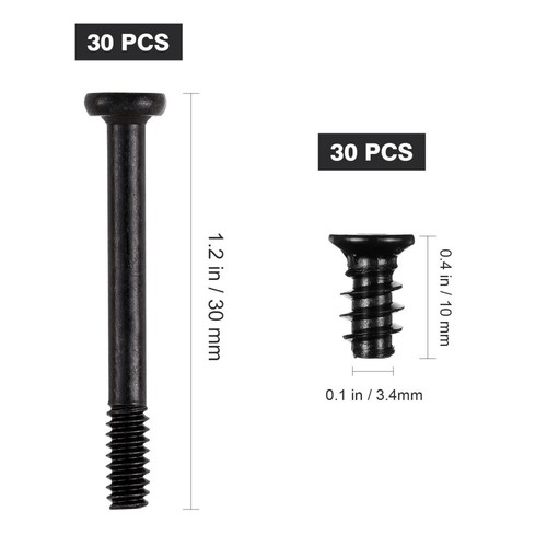 60Pcs Long Short Screws Computer Cooling Fan Mounting - Afbeelding 10 van 12