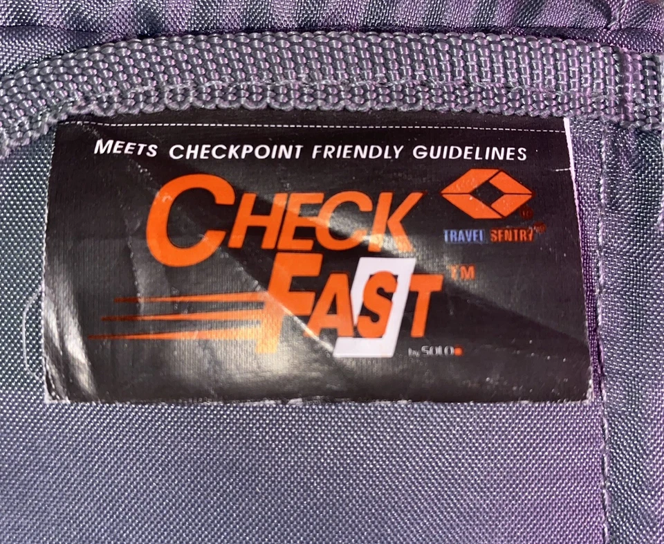 Solo Check Fast Checkpoint Travel Sentry Laptop Notebook Carry Case 15.4” Grey - Image 3 of 4