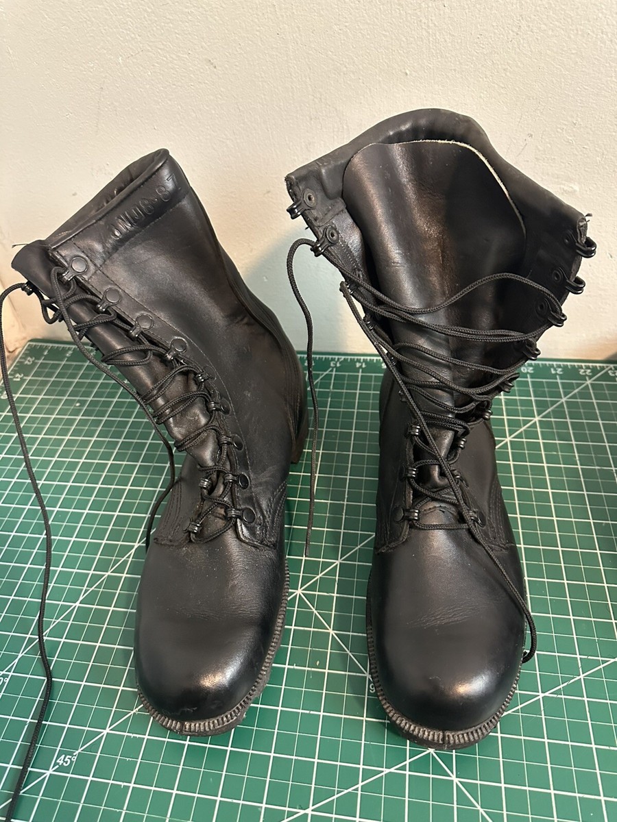 VTG RO-Search 8-87 Military Black Leather Combat Lace Up Boots