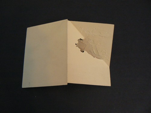 Victorian Open Out Christmas Card, Court Jester & Moonlit Scene - Picture 3 of 3