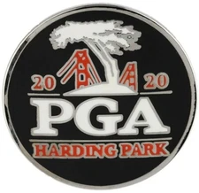 2020 PGA CHAMPIONSHIP (Harding Park) Flat - BLACK - Logo GOLF BALL MARKER