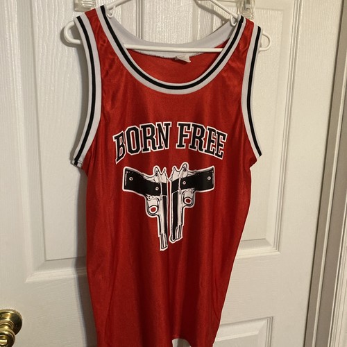 Kid Rock Jersey Born Free 11 Red Medium Tank Pistols Made In USA eBay