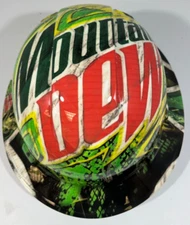New Full Brim Hard Hat Hydro Dipped MOUNTAIN DEW