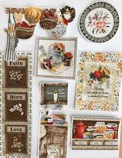 Home Spun Patches - Iron On Fabric Appliques - Country Homemade