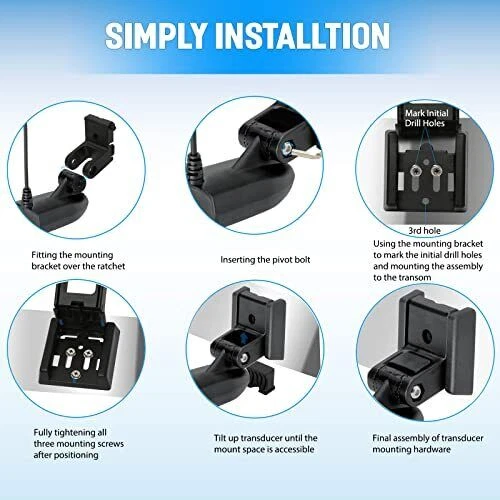 For Humminbird MXH XNT Transom Transducer Hardware Bracket 740093-1 - Image 4 of 4