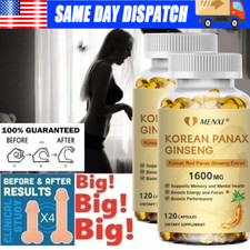 Korean Red Panax Ginseng 1600mg 240 Capsules - Extra Strength NON-GMO No Fillers