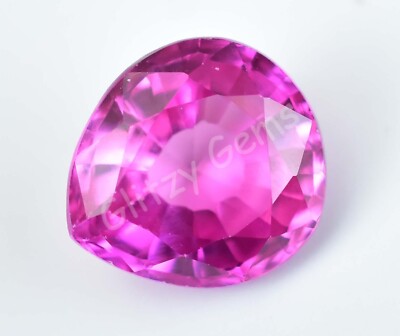 Pendentif En Rubis Naturel 25 Carats, Forme Poire - Certifié AGL - Monture Argent 925 - Neuf Sans Emballage