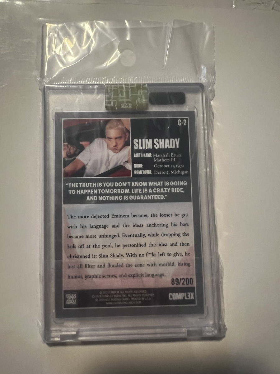 EMINEM SLIM SHADY サイン入りカード 19/40 COMPLEX Eminem Open Edition Slim Shady Complex x GAS Trading Cards