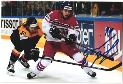 Dominik Simon Autographed 4x6 Color Photo Team Czech Republic #49 B