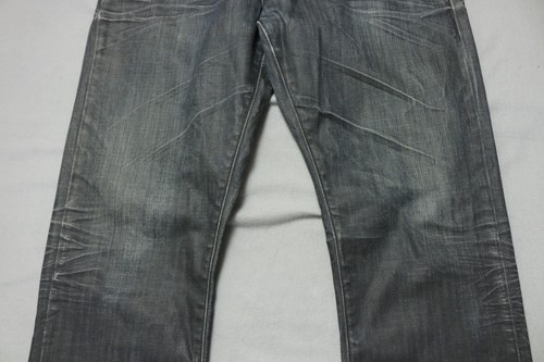 Pro Jek Raw Caoupe Regular Jeans Men's 36 Black Denim 100% Cotton Tapered Leg - Picture 10 of 14