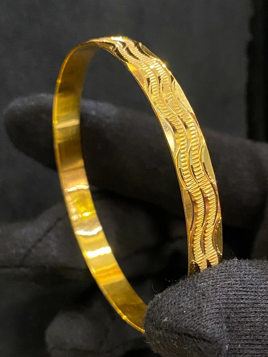 Bracelet Banglé En Or 22K Estampillé 916 - Poids 28g, Largeur 22.53mm, Fabrication Indienne, Neuf