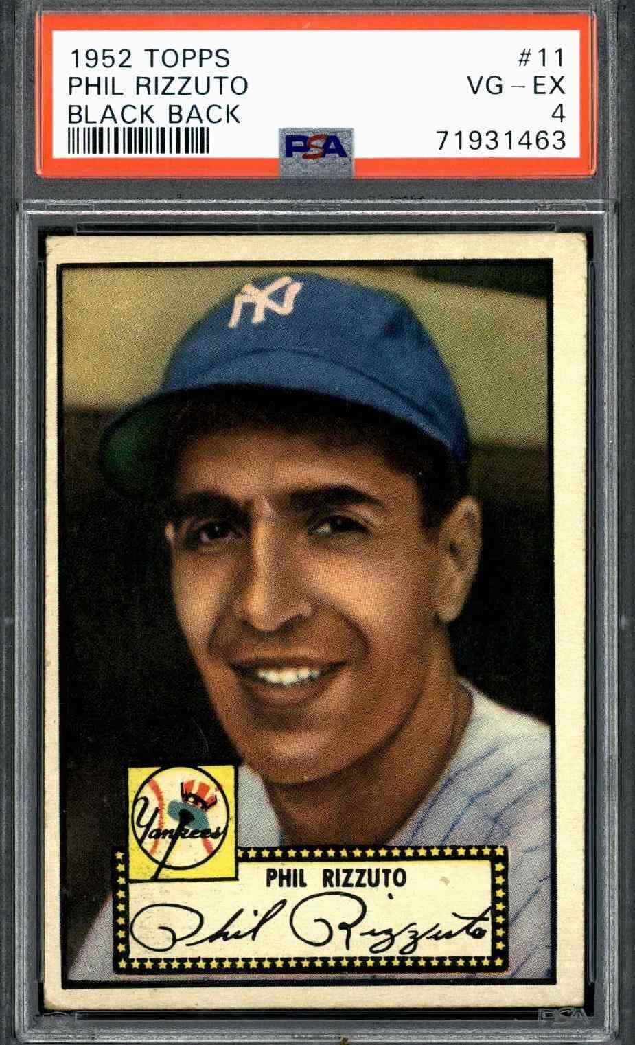 1952 Topps #11 Phil Rizzuto - PSA 4