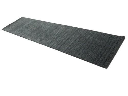 Charcoal Solid Hand-Loomed 3X10 Gabbeh Wool Rug Oriental Home Decor Carpet - Picture 3 of 12