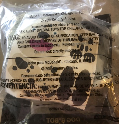 Dog Bot #2 McDonald’s Spielzeug Ron’s Gone Wrong 20th Century 2021 Happy Meal Spielzeug Neu - Bild 2 von 3