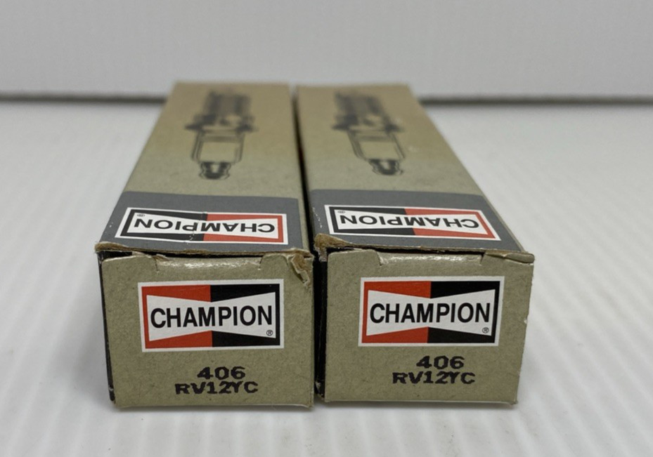 Lot of 2 Champion Copper Plus Spark Plugs 406 RV12YC