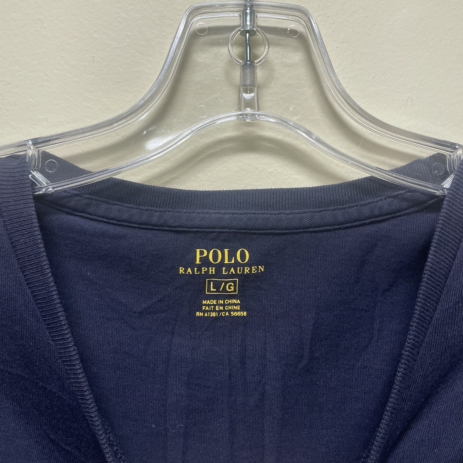 Polo Ralph Lauren T Shirt Uomo L Personalizzata Slim Fit Blu Logo Pony