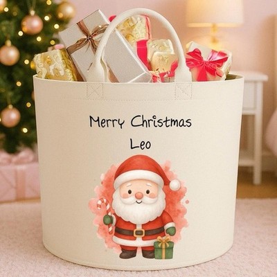 Personalisierte Frohe Weihnachten Box Geschenke Aufbewahrung Filz groß 40x40cm süß lustig